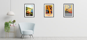 Room with  travel posters