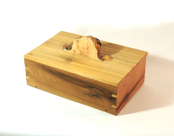 Custom Crafted Wood Box with Burl Handle