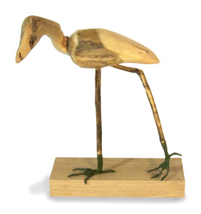 Carved Wood  Crane "Sam"